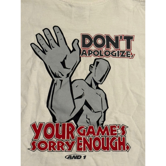 Vintage Y2K AND1 Youth Basketball Graphic Tee Sz XL (Mens S) EUC Streetwear - Picture 7 of 9